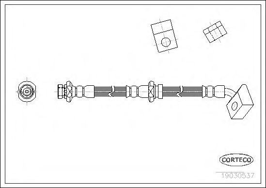 CORTECO 19030537 Тормозной шланг для NISSAN (Ниссан) CORTECO 19030537 Тормозной шланг для NISSAN (Ниссан)