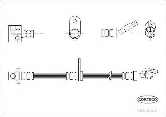 CORTECO 19032233 Тормозной шланг для HONDA (Хонда) CORTECO 19032233 Тормозной шланг для HONDA (Хонда)