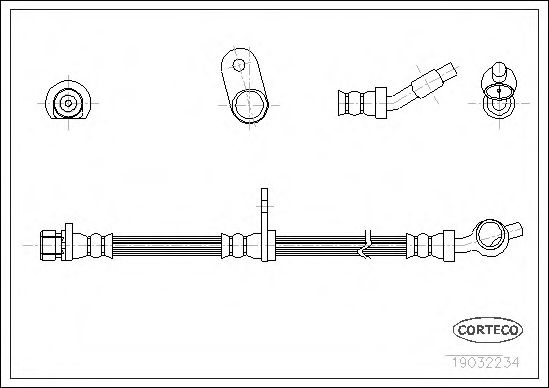 CORTECO 19032234 Тормозной шланг для HONDA (Хонда) CORTECO 19032234 Тормозной шланг для HONDA (Хонда)