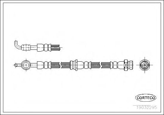 CORTECO 19032295 Тормозной шланг для MAZDA 626 III (Мазда 626 3) CORTECO 19032295 Тормозной шланг для MAZDA 626 III (Мазда 626 3)