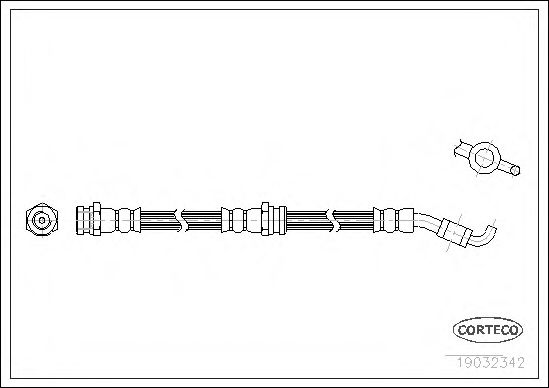CORTECO 19032342 Тормозной шланг для MAZDA (Мазда) CORTECO 19032342 Тормозной шланг для MAZDA (Мазда)