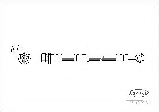 CORTECO 19032438 Тормозной шланг для HONDA ACCORD VII (Хонда Аккорд 7) CORTECO 19032438 Тормозной шланг для HONDA ACCORD VII (Хонда Аккорд 7)