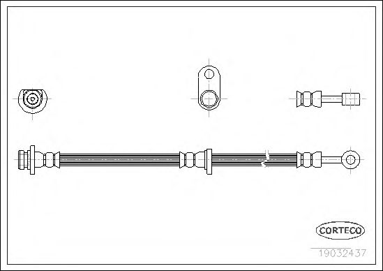 CORTECO 19032437 Тормозной шланг для HONDA ACCORD VII (Хонда Аккорд 7) CORTECO 19032437 Тормозной шланг для HONDA ACCORD VII (Хонда Аккорд 7)