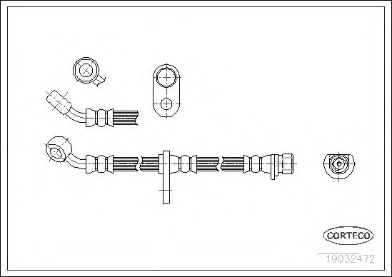 CORTECO 19032472 Тормозной шланг для HONDA (Хонда) CORTECO 19032472 Тормозной шланг для HONDA (Хонда)