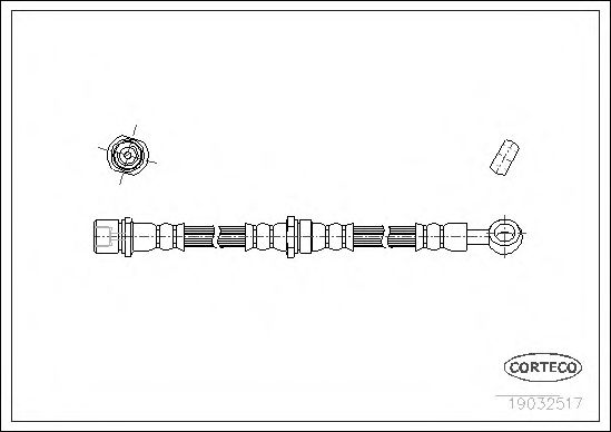 CORTECO 19032517 Тормозной шланг для SUBARU LEGACY II (Субару Легаси 2) CORTECO 19032517 Тормозной шланг для SUBARU LEGACY II (Субару Легаси 2)