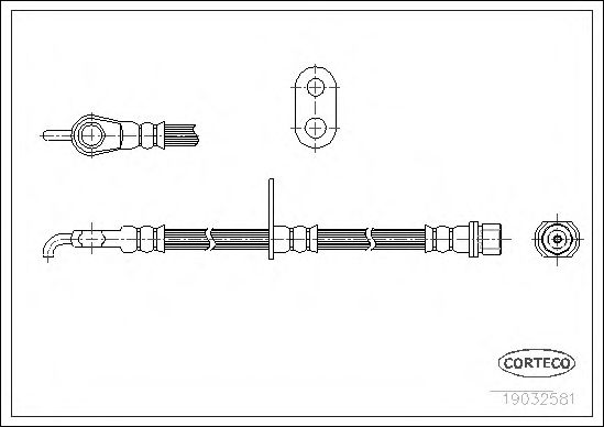 CORTECO 19032581 Тормозной шланг для TOYOTA ECHO VERSO (Тойота/тоета Эчо vэрсо) CORTECO 19032581 Тормозной шланг для TOYOTA ECHO VERSO (Тойота/тоета Эчо vэрсо)