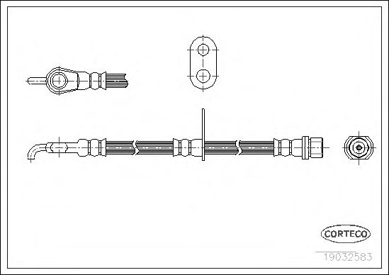 CORTECO 19032583 Тормозной шланг для TOYOTA ECHO VERSO (Тойота/тоета Эчо vэрсо) CORTECO 19032583 Тормозной шланг для TOYOTA ECHO VERSO (Тойота/тоета Эчо vэрсо)