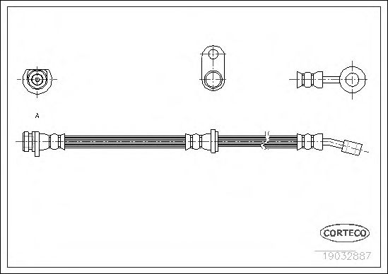 CORTECO 19032887 Тормозной шланг для HONDA ACCORD VII (Хонда Аккорд 7) CORTECO 19032887 Тормозной шланг для HONDA ACCORD VII (Хонда Аккорд 7)