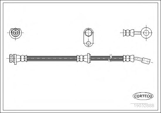 CORTECO 19032888 Тормозной шланг для HONDA ACCORD VII (Хонда Аккорд 7) CORTECO 19032888 Тормозной шланг для HONDA ACCORD VII (Хонда Аккорд 7)