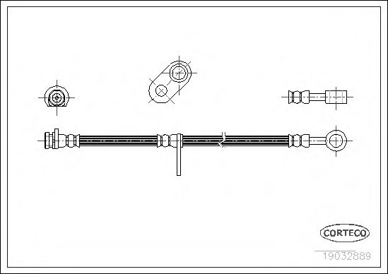 CORTECO 19032889 Тормозной шланг для HONDA ACCORD VII (Хонда Аккорд 7) CORTECO 19032889 Тормозной шланг для HONDA ACCORD VII (Хонда Аккорд 7)