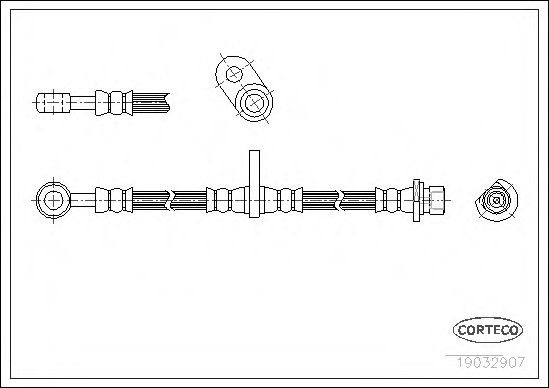 CORTECO 19032907 Тормозной шланг для HONDA (Хонда) CORTECO 19032907 Тормозной шланг для HONDA (Хонда)