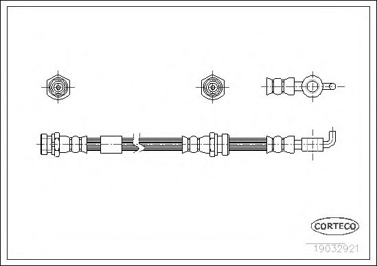 CORTECO 19032921 Тормозной шланг для MAZDA MPV II (Мазда Мпв 2) CORTECO 19032921 Тормозной шланг для MAZDA MPV II (Мазда Мпв 2)