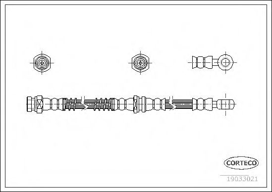 CORTECO 19033021 Тормозной шланг для MITSUBISHI (Митсубиши/митсубиси) CORTECO 19033021 Тормозной шланг для MITSUBISHI (Митсубиши/митсубиси)