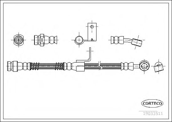 CORTECO 19033511 Тормозной шланг для HYUNDAI MATRIX (Хендай Матрикс) CORTECO 19033511 Тормозной шланг для HYUNDAI MATRIX (Хендай Матрикс)