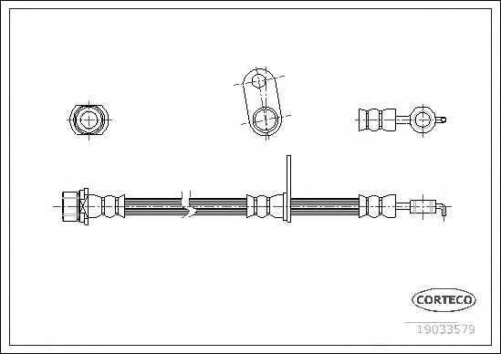 CORTECO 19033579 Тормозной шланг для TOYOTA AXIO/ALTIS (Тойота/тоета Аxио/алтис) CORTECO 19033579 Тормозной шланг для TOYOTA AXIO/ALTIS (Тойота/тоета Аxио/алтис)