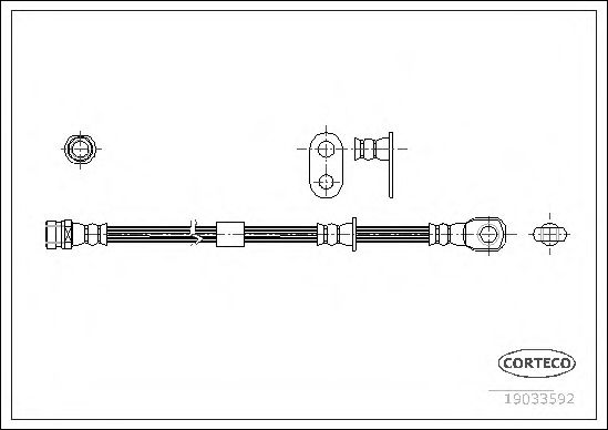 CORTECO 19033592 Тормозной шланг для MITSUBISHI GRANDIS (Митсубиши/митсубиси Грандис) CORTECO 19033592 Тормозной шланг для MITSUBISHI GRANDIS (Митсубиши/митсубиси Грандис)