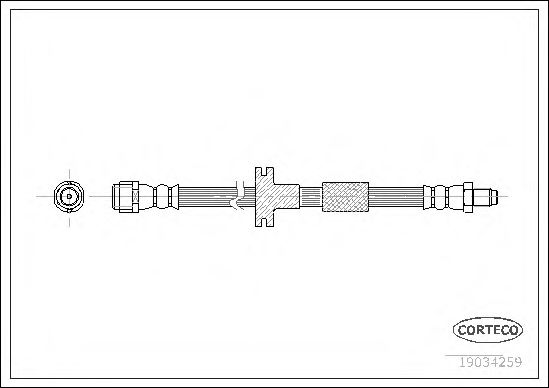 CORTECO 19034259 Тормозной шланг для MERCEDES-BENZ CL-CLASS (Мэрcэдэс-бэнз Cл-cласс) CORTECO 19034259 Тормозной шланг для MERCEDES-BENZ CL-CLASS (Мэрcэдэс-бэнз Cл-cласс)