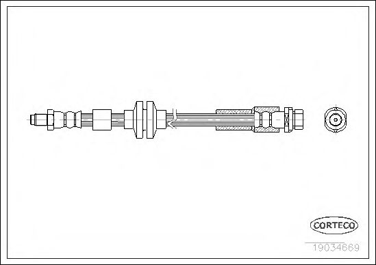 CORTECO 19034669 Тормозной шланг для FORD (Форд) CORTECO 19034669 Тормозной шланг для FORD (Форд)