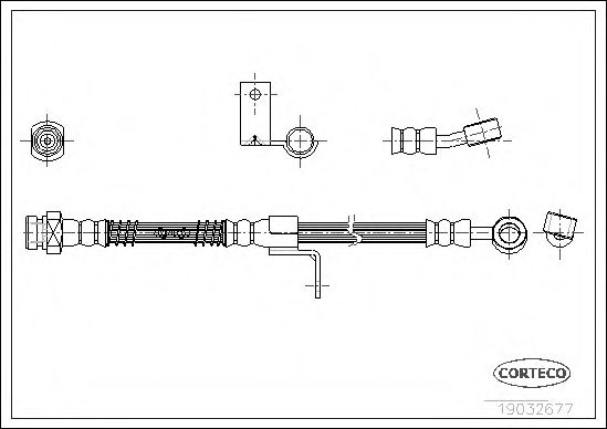 CORTECO 19032677 Тормозной шланг для HYUNDAI ELANTRA II (Хендай Элантра 2) CORTECO 19032677 Тормозной шланг для HYUNDAI ELANTRA II (Хендай Элантра 2)