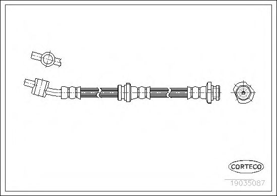CORTECO 19035087 Тормозной шланг для NISSAN PULSAR VII (Ниссан Пулсар v2) CORTECO 19035087 Тормозной шланг для NISSAN PULSAR VII (Ниссан Пулсар v2)