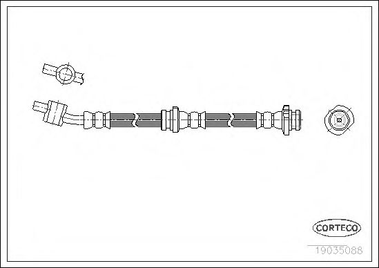 CORTECO 19035088 Тормозной шланг для NISSAN PULSAR VII (Ниссан Пулсар v2) CORTECO 19035088 Тормозной шланг для NISSAN PULSAR VII (Ниссан Пулсар v2)
