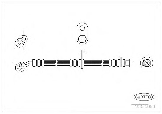 CORTECO 19035069 Тормозной шланг для HONDA (Хонда) CORTECO 19035069 Тормозной шланг для HONDA (Хонда)
