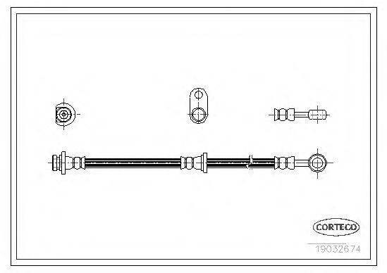 CORTECO 19032674 Тормозной шланг для HONDA PRELUDE III (Хонда Прэлудэ 3) CORTECO 19032674 Тормозной шланг для HONDA PRELUDE III (Хонда Прэлудэ 3)
