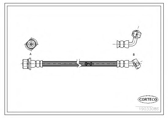 CORTECO 19033086 Тормозной шланг для TOYOTA (Тойота/тоета) CORTECO 19033086 Тормозной шланг для TOYOTA (Тойота/тоета)