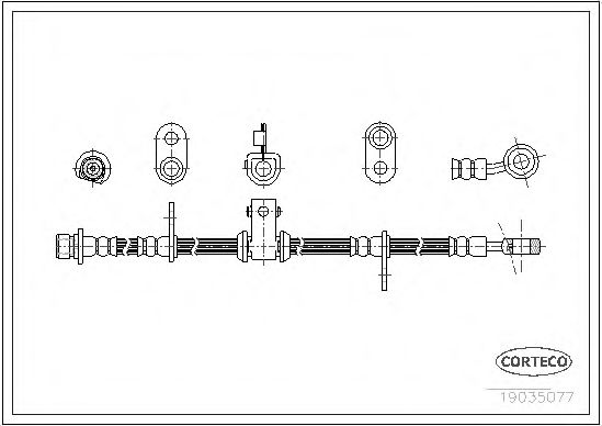CORTECO 19035077 Тормозной шланг для HONDA (Хонда) CORTECO 19035077 Тормозной шланг для HONDA (Хонда)
