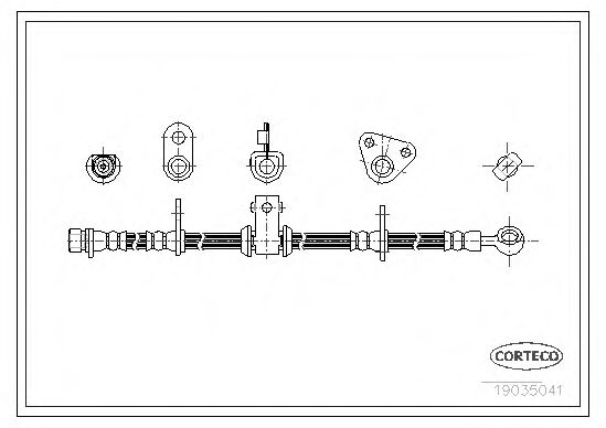 CORTECO 19035041 Тормозной шланг для HONDA (Хонда) CORTECO 19035041 Тормозной шланг для HONDA (Хонда)