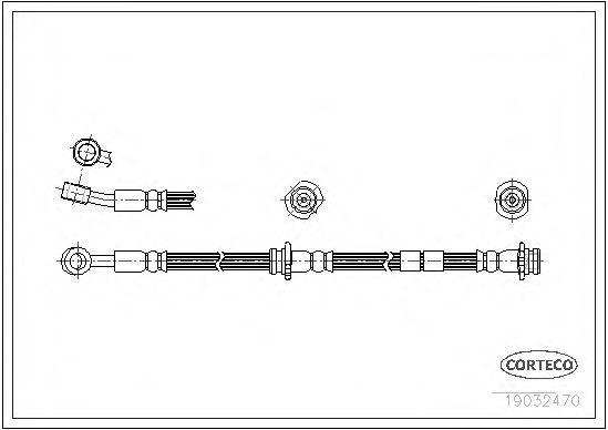 CORTECO 19032470 Тормозной шланг для NISSAN 100 NX (Ниссан 100 нx) CORTECO 19032470 Тормозной шланг для NISSAN 100 NX (Ниссан 100 нx)