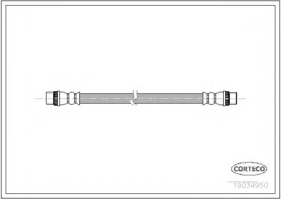 CORTECO 19034950 Тормозной шланг для PEUGEOT 207 CC (Пежо 207 сс) CORTECO 19034950 Тормозной шланг для PEUGEOT 207 CC (Пежо 207 сс)