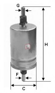 SOFIMA S 1591 B Топливный фильтр для CHEVROLET BERETTA (Шевроле Бэрэтта) SOFIMA S 1591 B Топливный фильтр для CHEVROLET BERETTA (Шевроле Бэрэтта)