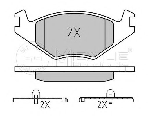 MEYLE 025 208 8715 Тормозные колодки для SEAT TOLEDO (Сеат Толэдо) MEYLE 025 208 8715 Тормозные колодки для SEAT TOLEDO (Сеат Толэдо)