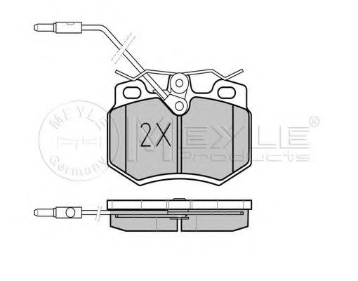MEYLE 025 210 8017/W Тормозные колодки для PEUGEOT 205 II (Пежо 205 2) MEYLE 025 210 8017/W Тормозные колодки для PEUGEOT 205 II (Пежо 205 2)