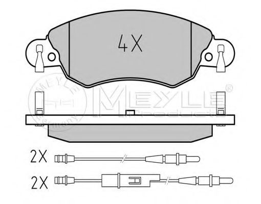 MEYLE 025 232 7617/W Тормозные колодки для CITROËN C5 II (CитроËн С5 2) MEYLE 025 232 7617/W Тормозные колодки для CITROËN C5 II (CитроËн С5 2)