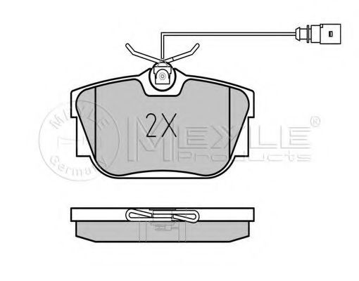 MEYLE 025 234 4616/W Тормозные колодки для VOLKSWAGEN (Фольксваген) MEYLE 025 234 4616/W Тормозные колодки для VOLKSWAGEN (Фольксваген)