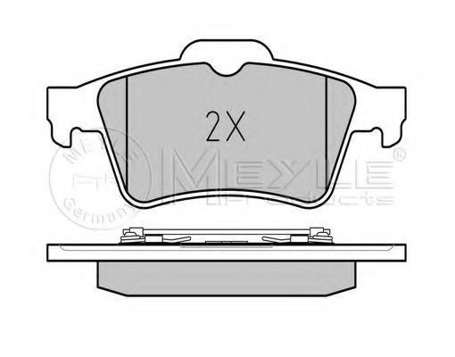 MEYLE 025 234 8216 Тормозные колодки для RENAULT LAGUNA II (Рено Лагуна 2) MEYLE 025 234 8216 Тормозные колодки для RENAULT LAGUNA II (Рено Лагуна 2)