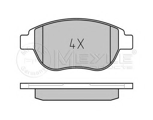 MEYLE 025 236 0019 Тормозные колодки для PEUGEOT 307 CC (Пежо 307 сс) MEYLE 025 236 0019 Тормозные колодки для PEUGEOT 307 CC (Пежо 307 сс)