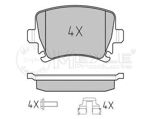 MEYLE 025 239 1417 Тормозные колодки для SEAT ALTEA (Сеат Алтэа) MEYLE 025 239 1417 Тормозные колодки для SEAT ALTEA (Сеат Алтэа)