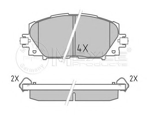 MEYLE 025 244 5116 Тормозные колодки для LEXUS (Лексус) MEYLE 025 244 5116 Тормозные колодки для LEXUS (Лексус)