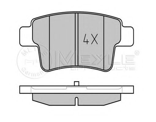 MEYLE 025 245 4016 Тормозные колодки для CITROËN C4 PICASSO I (CитроËн С4 пикассо 1) MEYLE 025 245 4016 Тормозные колодки для CITROËN C4 PICASSO I (CитроËн С4 пикассо 1)