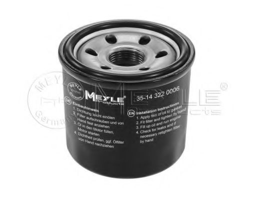 MEYLE 35-14 322 0006 Масляный фильтр для SUBARU (Субару) MEYLE 35-14 322 0006 Масляный фильтр для SUBARU (Субару)
