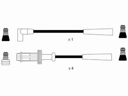 NGK 44285 Комплект проводов зажигания для PEUGEOT 205 II (Пежо 205 2) NGK 44285 Комплект проводов зажигания для PEUGEOT 205 II (Пежо 205 2)