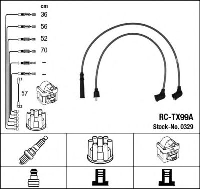 NGK 0329 Комплект проводов зажигания для TOYOTA CELICA (Тойота/тоета Cэлиcа) NGK 0329 Комплект проводов зажигания для TOYOTA CELICA (Тойота/тоета Cэлиcа)