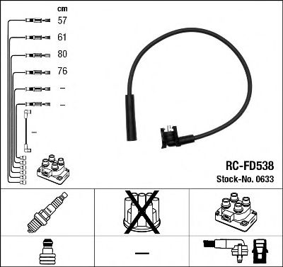 NGK 0633 Комплект проводов зажигания для FORD ORION III (Форд Орион 3) NGK 0633 Комплект проводов зажигания для FORD ORION III (Форд Орион 3)