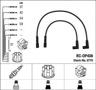 NGK 0778 Комплект проводов зажигания для OPEL MANTA B CC (Опель Манта б cc) NGK 0778 Комплект проводов зажигания для OPEL MANTA B CC (Опель Манта б cc)