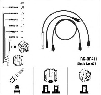 NGK 0781 Комплект проводов зажигания для OPEL OMEGA A (Опель Омэга а) NGK 0781 Комплект проводов зажигания для OPEL OMEGA A (Опель Омэга а)
