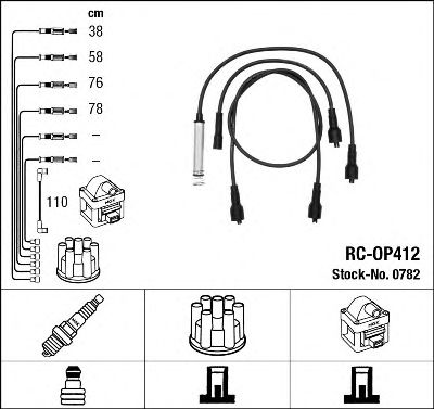 NGK 0782 Комплект проводов зажигания для OPEL OMEGA A (Опель Омэга а) NGK 0782 Комплект проводов зажигания для OPEL OMEGA A (Опель Омэга а)