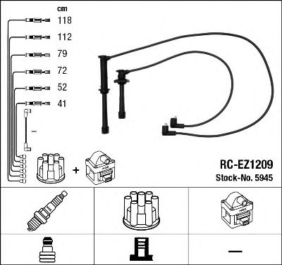 NGK 5945 Комплект проводов зажигания для MAZDA 323 F V (Мазда 323 ф5) NGK 5945 Комплект проводов зажигания для MAZDA 323 F V (Мазда 323 ф5)